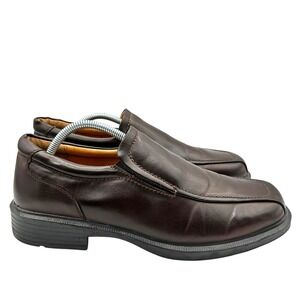 Deer Stags Men's Brown Leather Greenpoint Slip On Loafers Shoes Size 10.5 M